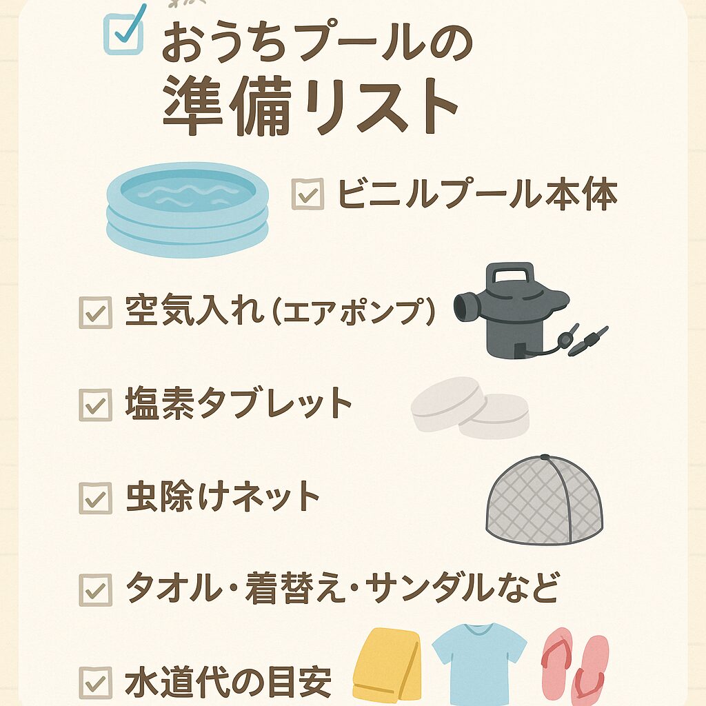 おうちプール準備リスト